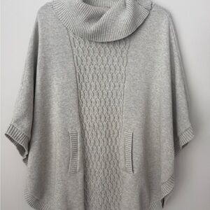 CAbi Cowl Neck Knit Poncho
